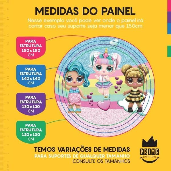 Imagem de Painel De Festa Redondo Sublimado 3D Em Tecido 1,50M X 1,50M