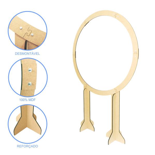Painel de Festa Redondo Suporte Arco Bexigas Mdf Desmontável 90cm x 1,50m - Modernarte Imagem de Painel de Festa Redondo Suporte Arco Bexigas Mdf Desmontável 90cm x 1,50m