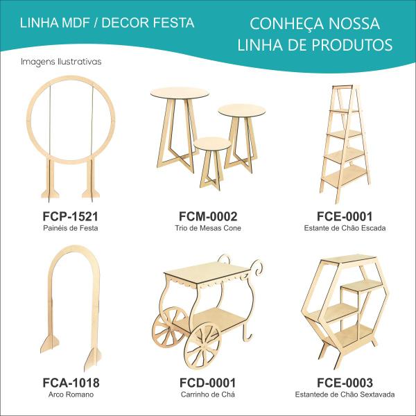 Painel de Festa Redondo Suporte Arco Bexigas Mdf Desmontável 90cm x 1,50m - Modernarte Imagem de Painel de Festa Redondo Suporte Arco Bexigas Mdf Desmontável 90cm x 1,50m