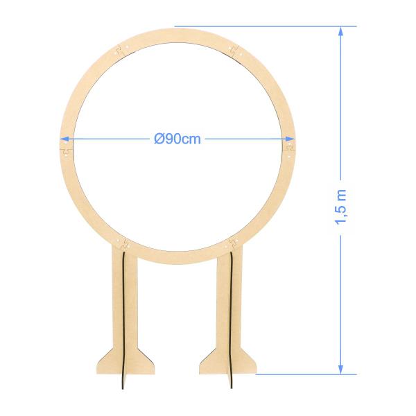 Painel de Festa Redondo Suporte Arco Bexigas Mdf Desmontável 90cm x 1,50m - Modernarte Imagem de Painel de Festa Redondo Suporte Arco Bexigas Mdf Desmontável 90cm x 1,50m