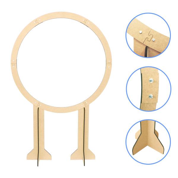 Painel de Festa Redondo Suporte Arco Bexigas Mdf Desmontável 90cm x 1,50m - Modernarte Imagem de Painel de Festa Redondo Suporte Arco Bexigas Mdf Desmontável 90cm x 1,50m