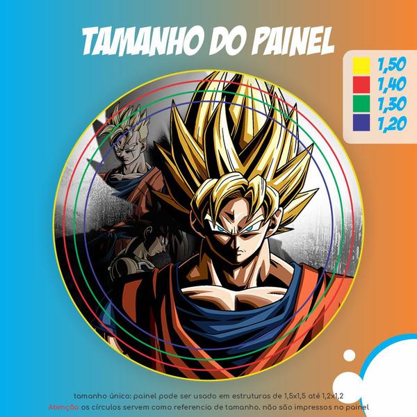 Imagem de Painel de Festa Redondo Tecido Sublimado 3D Dragon Ball