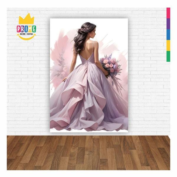 Painel De Festa Retangular 15 Anos 3D Casadinho 1,50M X 2,20 - Prime Decor Festas Imagem de Painel De Festa Retangular 15 Anos 3D Casadinho 1,50M X 2,20