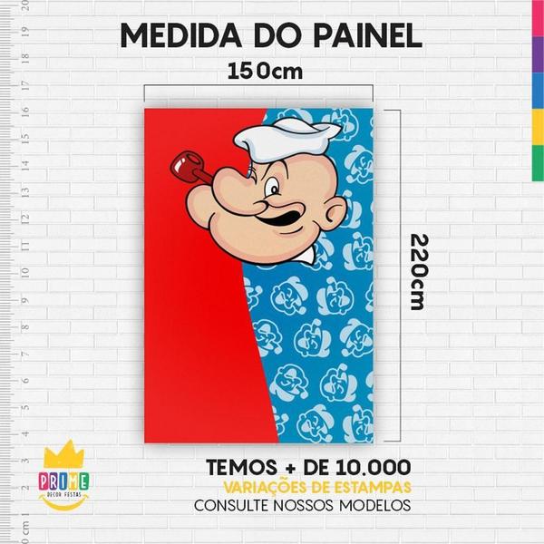 Imagem de Painel De Festa Retangular 3D Popeye Casadinho 1,50M X 2,20