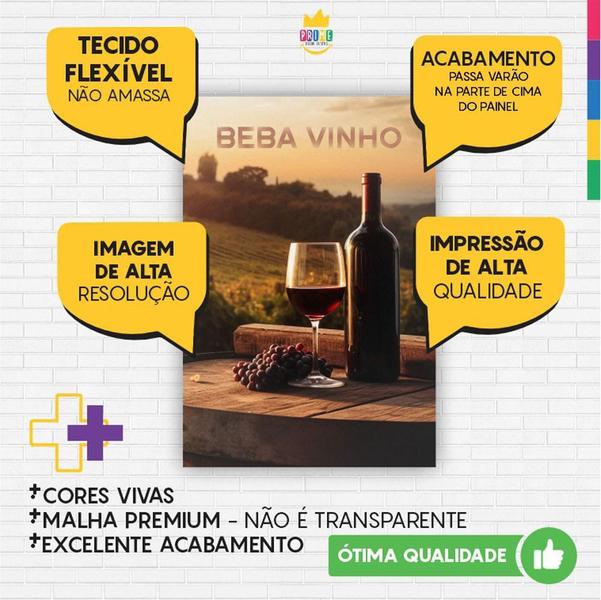 Imagem de Painel De Festa Retangular 3D Vinho Casadinho 1,50M X 2,20