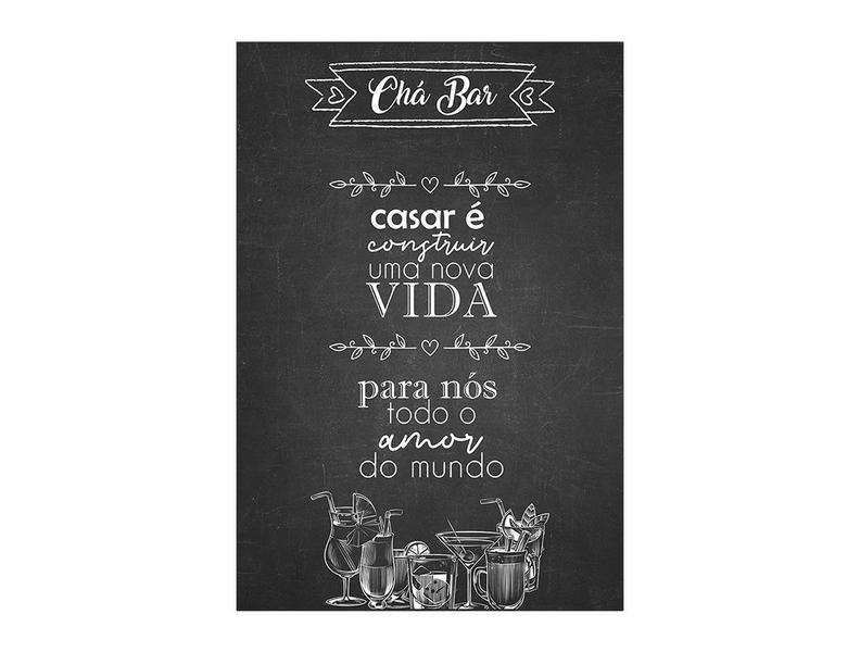 Imagem de Painel De Festa Vertical 1,50 x 2,20 - Chá Bar Cozinha Chalkboard 001