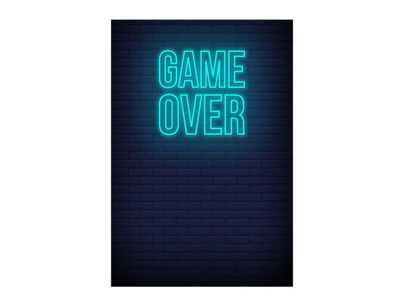 Imagem de Painel De Festa Vertical 1,50 x 2,20 - Game Over 003