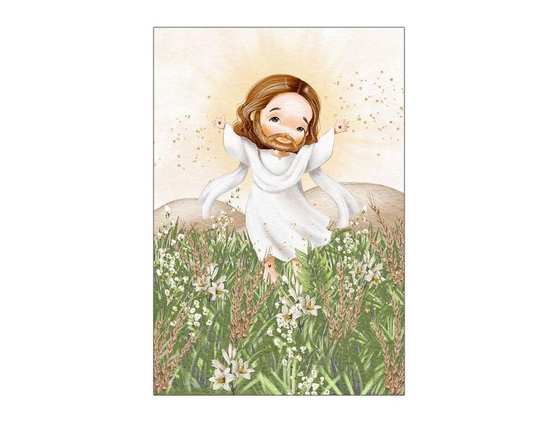 Imagem de Painel De Festa Vertical 1,50 x 2,20 - Páscoa Jesus Cristo Cute 016