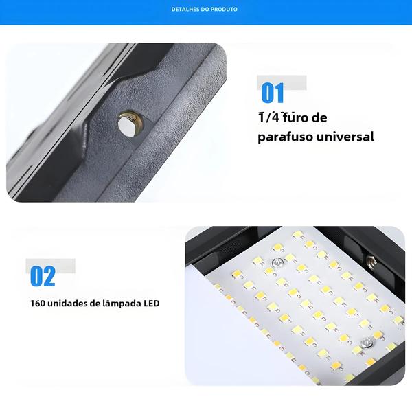 Imagem de Painel De Iluminação De Estúdio Fotográfico Led De 8 Polegadas 3000-6000k Luz De Preenchimento De