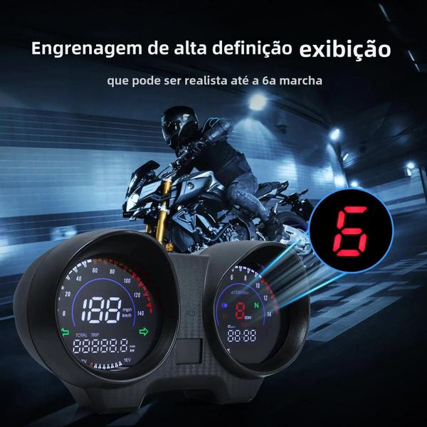 Imagem de Painel de Instrumentos Honda CG 150 Fan (2010-2012) - Velocímetro, Tacômetro, Voltímetro e Indicador de Combustível