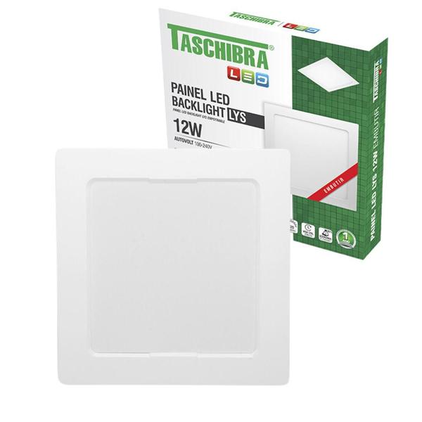 Imagem de Painel de Led 12w Quadrado Embutir Branco - Taschibra