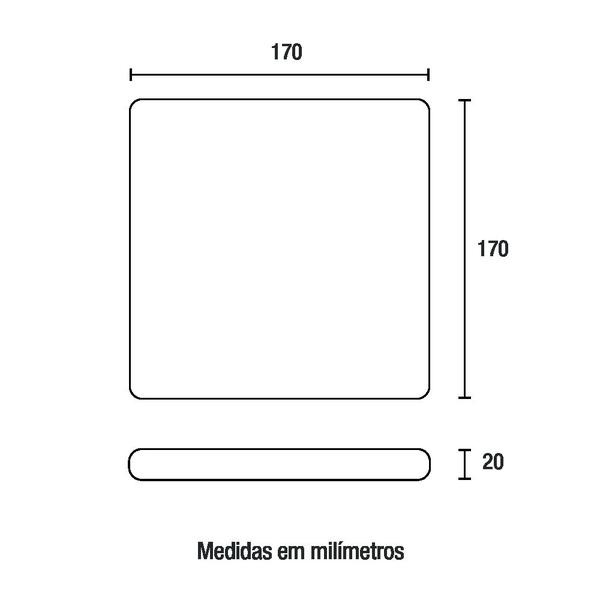 Imagem de Painel de Led Blumenau Frameless Quadrado Sobrepor/Embutir 24W Bivolt 6500K Luz Branca