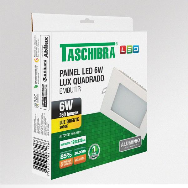 Imagem de Painel de Led Quadrado Embutir 6W Bivolt Taschibra