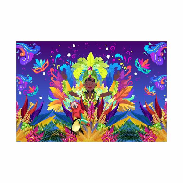 Imagem de Painel de Lona Carnaval Festa e Folia Mulata - 300x200cm