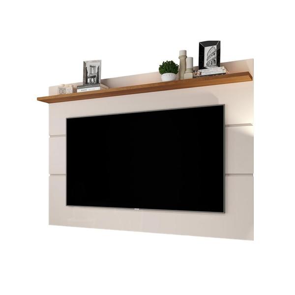 Imagem de Painel De Parede Para TV Até 65 Polegadas 180 cm Off White Freijó Iver Shop JM