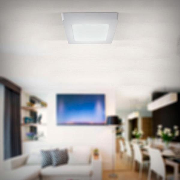 Imagem de Painel de Sobrepor Home Led Quadrado 6W 6500K (Branco Frio) - LLUM BRONZEARTE