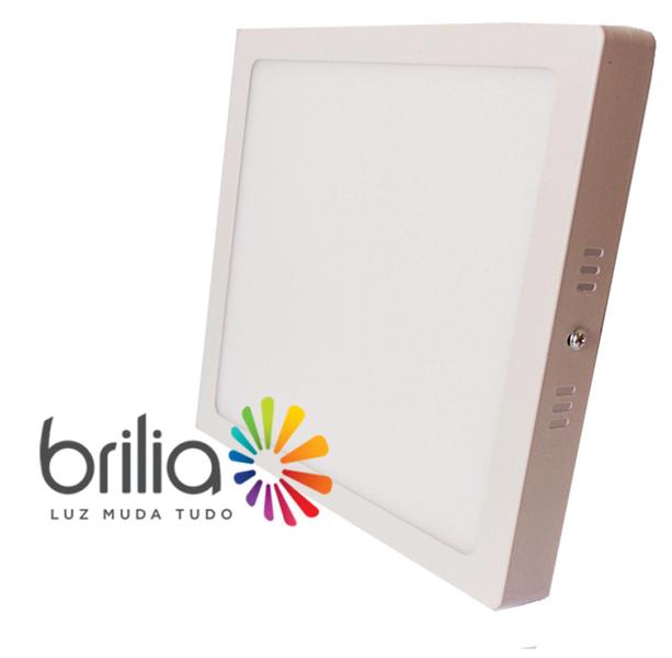 Imagem de Painel De Sobrepor Quadrado 30CM 24W Luz Neutra  4.000K Bivolt  1800 Lumens Garantia 2 Anos Brilia