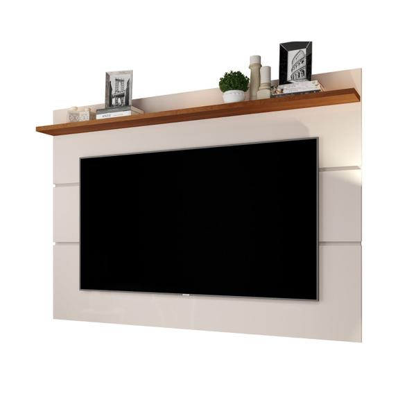 Imagem de Painel de TV 65" Simples Sala Quarto Vivare Off White/Freijo 1,80 Giga Moveis