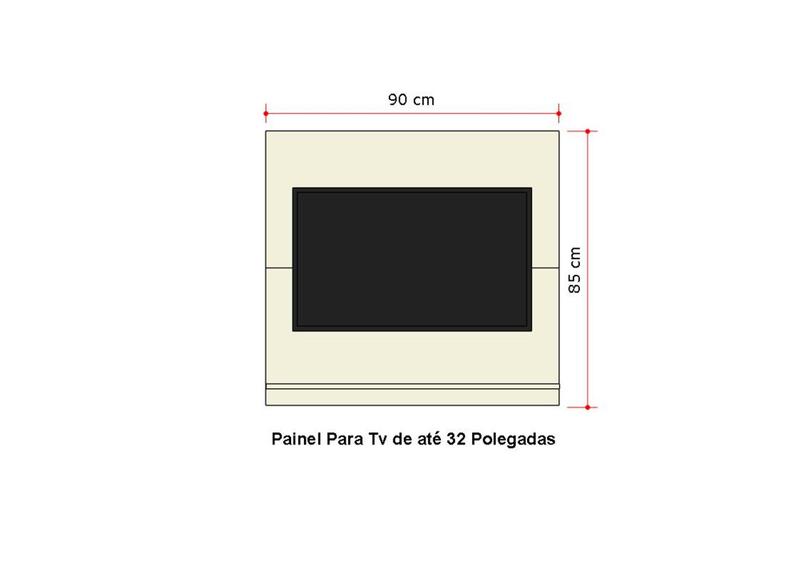 Imagem de Painel de Tv Suspenso até 32 Polegadas 90x84cm.