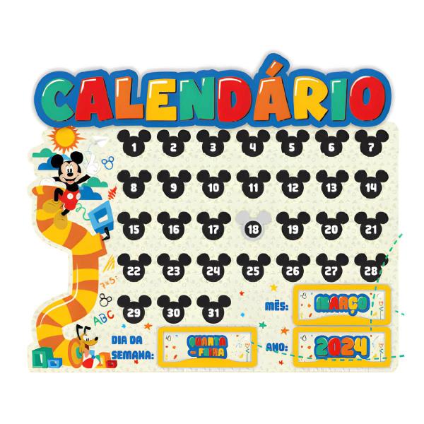 Imagem de painel decoração calendário escolar crianças diversão mickey