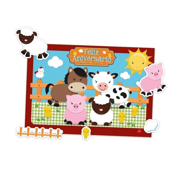 Painel Decoração Festa Fazendinha 64cm x 45cm - Regina Festa Imagem de Painel Decoração Festa Fazendinha 64cm x 45cm