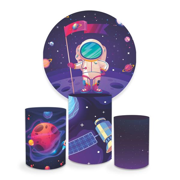 Imagem de Painel Decorativo Festa Infantil Astronauta 100% Poliéster