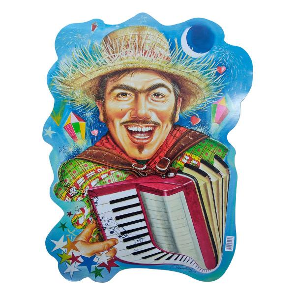 Painel Decorativo Festa Junina Sanfoneiro - 70cm x 50cm - Extra Festas Imagem de Painel Decorativo Festa Junina Sanfoneiro - 70cm x 50cm