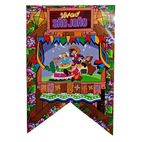 Imagem de Painel Decorativo Festa Junina Viva o São João 59cm x 40cm