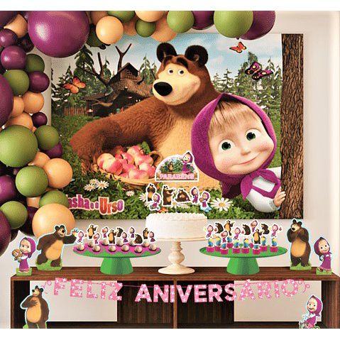 Imagem de Painel Decorativo festa Masha e o Urso TNT 1,40 cm