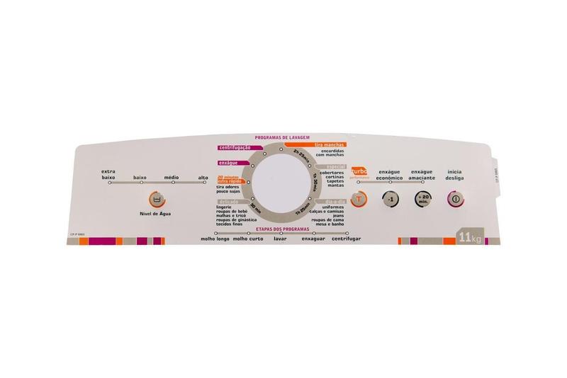 Painel Decorativo Lavadora Brastemp Bwl11A 326064461 - Cp Placas Eletronicas Imagem de Painel Decorativo Lavadora Brastemp Bwl11A 326064461