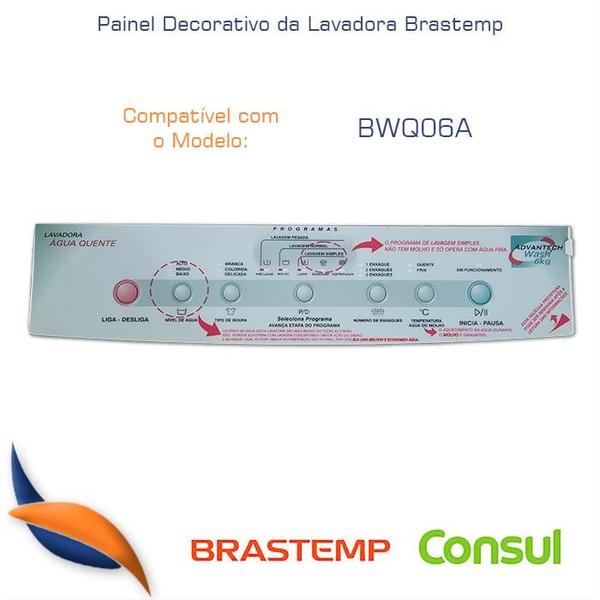 Painel Decorativo Lavadora Brastemp Quente Bwq06a 326025081 Imagem de Painel Decorativo Lavadora Brastemp Quente Bwq06a 326025081