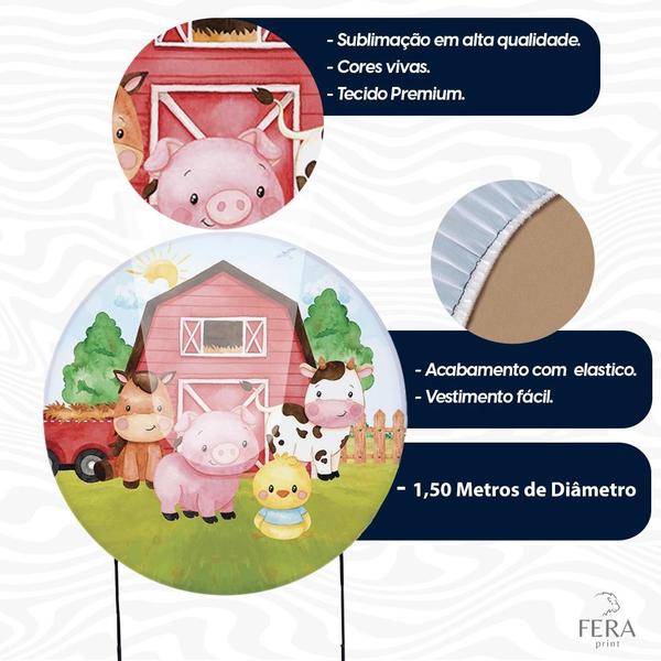 Imagem de Painel Decorativo para Festa 1,50 metros Vesti Fácil com Elástico Balões - Fera Print