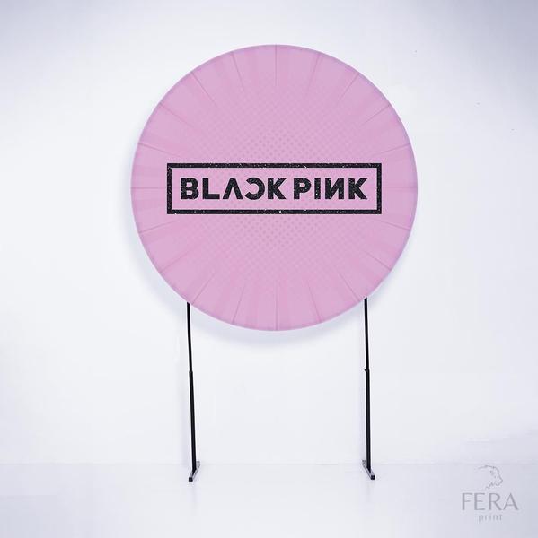 Imagem de Painel Decorativo para Festa 1,50x1,50 metros Vesti Fácil com Elástico Black Pink - Fera Print