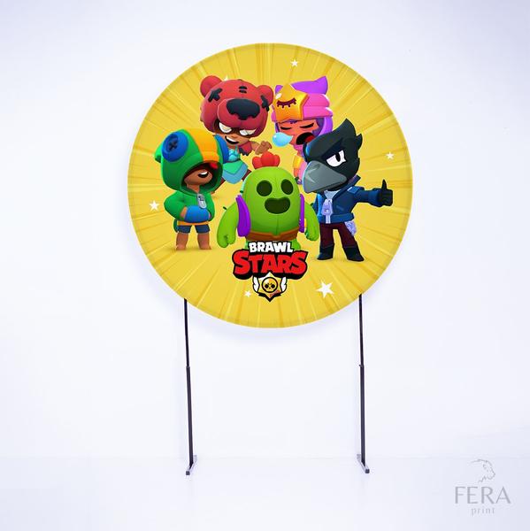 Imagem de Painel Decorativo para Festa 1,50x1,50 metros Vesti Fácil com Elástico Brawl Stars - Fera Print