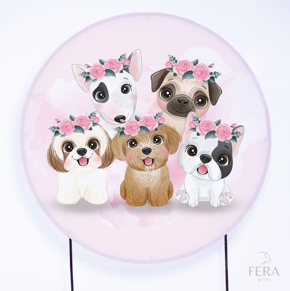 Imagem de Painel Decorativo para Festa 1,50x1,50 metros Vesti Fácil com Elástico Cachorrinhos - Fera Print