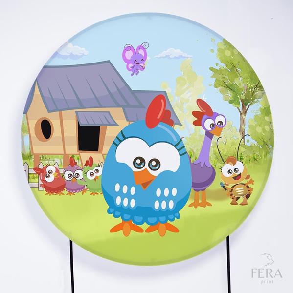 Imagem de Painel Decorativo para Festa 1,50x1,50 metros Vesti Fácil com Elástico Galinha Pintadinha- Fera Print