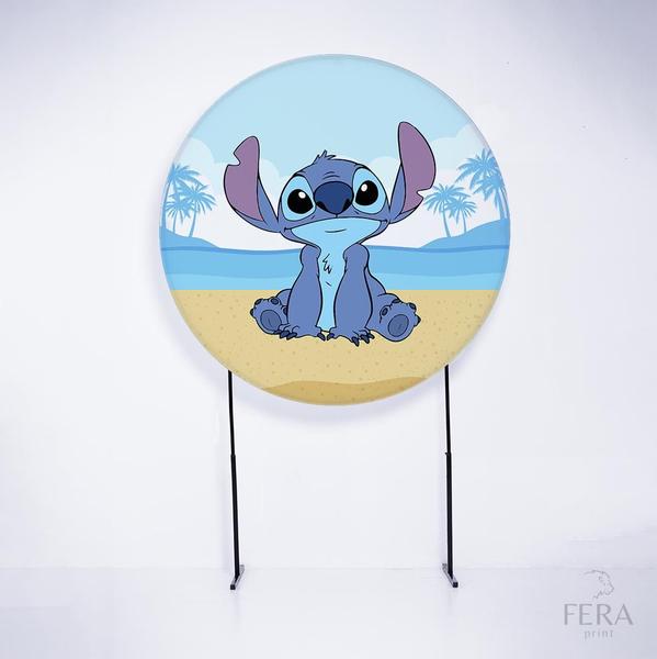 Imagem de Painel Decorativo para Festa 1,50x1,50 metros Vesti Fácil com Elástico Lilo & Stitch - Fera Print