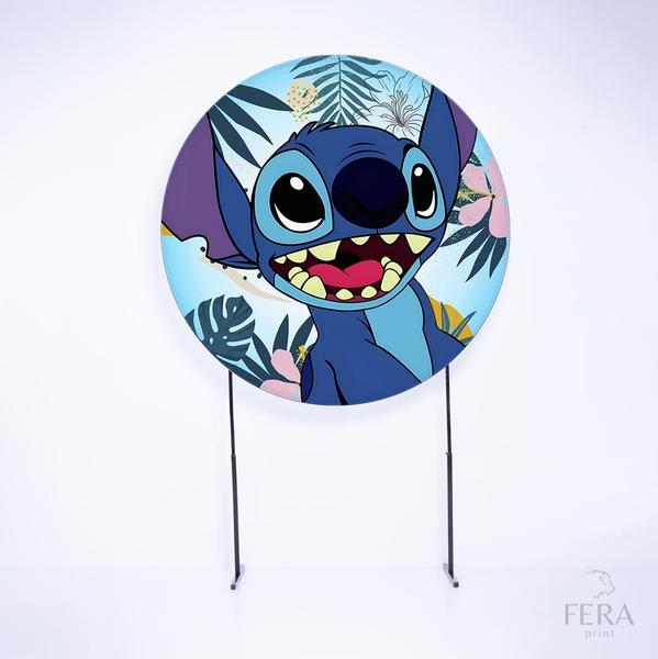 Imagem de Painel Decorativo para Festa 1,50x1,50 metros Vesti Fácil com Elástico Lilo & Stitch - Fera Print