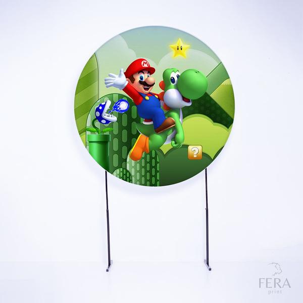 Imagem de Painel Decorativo para Festa 1,50x1,50 metros Vesti Fácil com Elástico Mario Bros - Fera Print