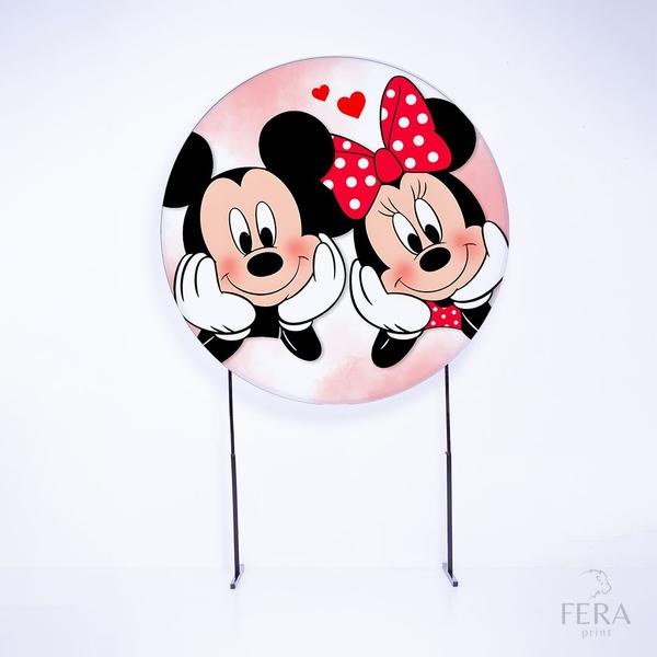 Imagem de Painel Decorativo para Festa 1,50x1,50 metros Vesti Fácil com Elástico Mickey e Minnie - Fera Print