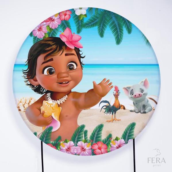 Imagem de Painel Decorativo para Festa 1,50x1,50 metros Vesti Fácil com Elástico Moana - Fera Print