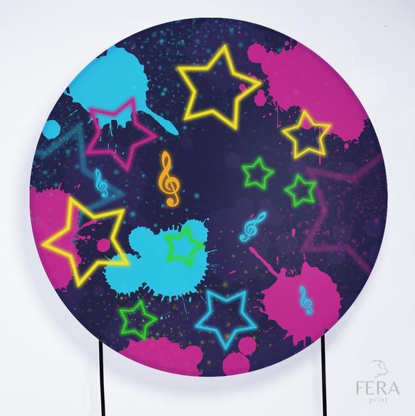 Imagem de Painel Decorativo para Festa 1,50x1,50 metros Vesti Fácil com Elástico Neon - Fera Print