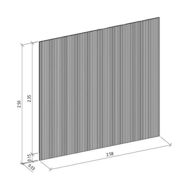 Imagem de Painel Decorativo Ripado para Parede Mahalo 260x250 MDP Nature G77 - Gran Belo