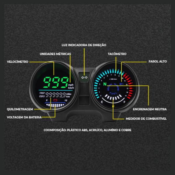 Imagem de Painel Digital Led Blackout Titan 150 2004/08 Fan 150 09/13