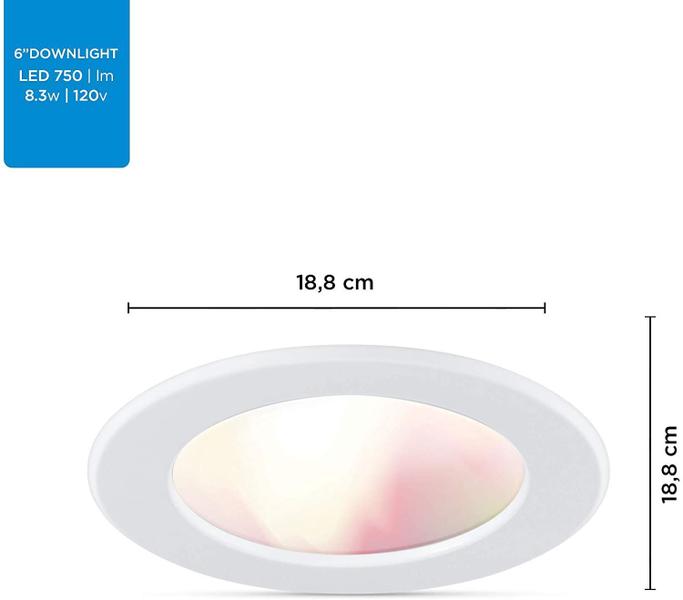 Imagem de Painel downlight smart Inteligente Wifi Rgb 15cm 110v Wiz