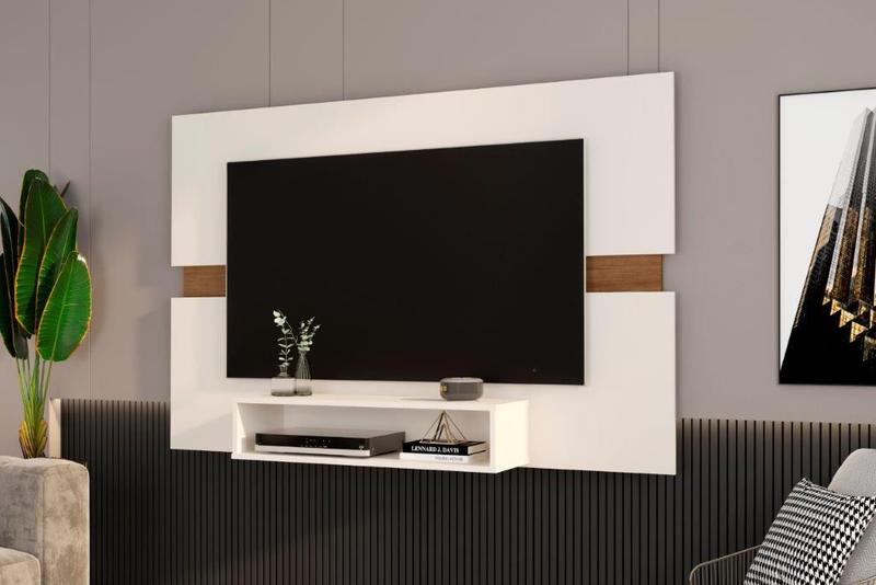 Imagem de Painel ECC Com Nicho Para Aparelhos Para TV Até 50'' Cor Off White