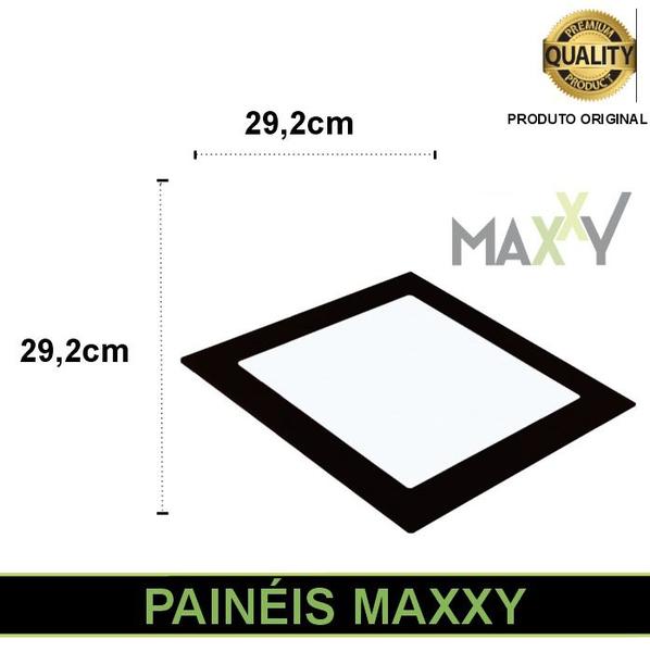 Imagem de Painel Embutir LED Quadrado Preto 24w Quente 3000k