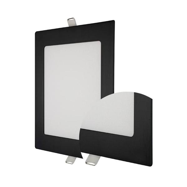 Imagem de Painel Embutir Quadrado 12W Bivolt LED 6.500K - Preto