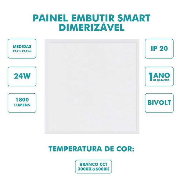 Imagem de Painel Embutir Smart 24W - Gaya