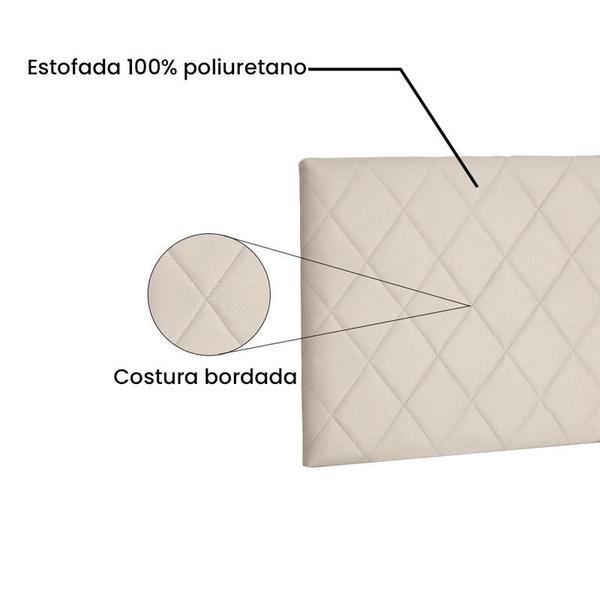 Imagem de Painel Esmeralda Suede Bege Casal - Spezzia